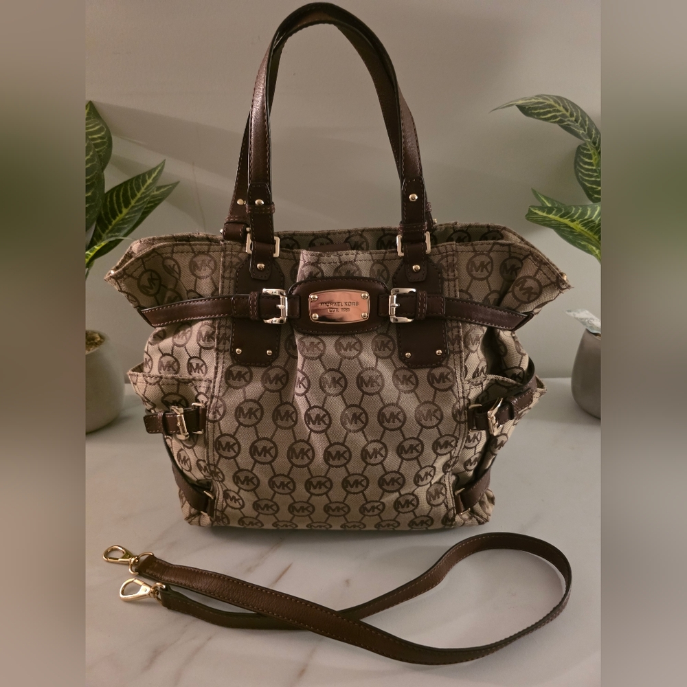 Michael Kors Brown Monogram Tote Bag